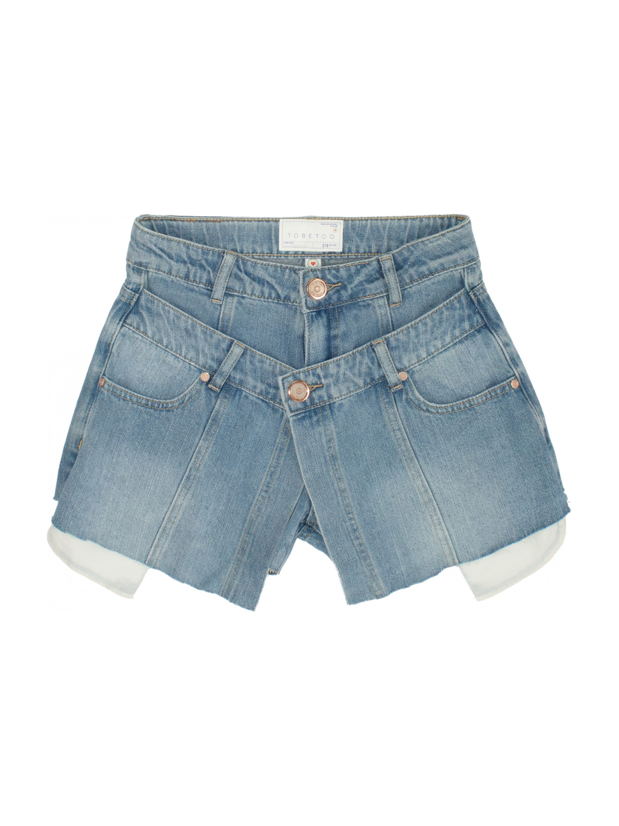 Shorts con doppia chiusura Tobetoo in denim 198PTFJS25 JEANS Tobetoo 
