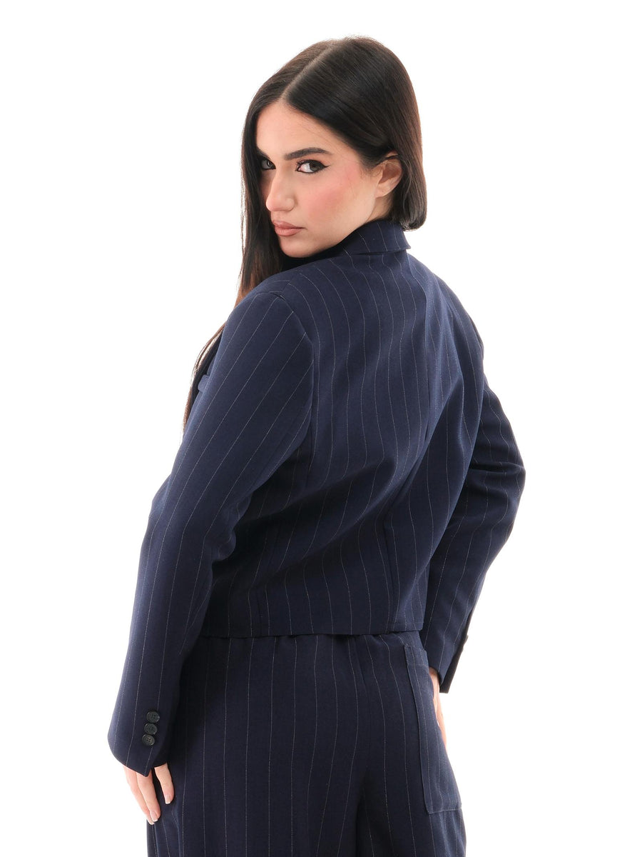 Giacca cropped Vicolo blu navy TD1173 BLU Vicolo 