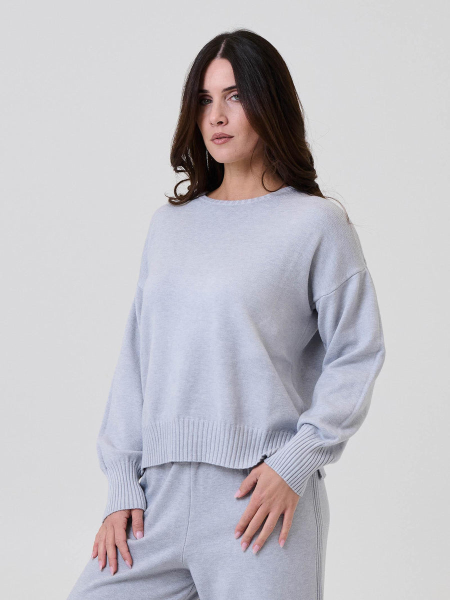 Maglione Armoire grigo perla con spalle scese IT2700 PERLA Armoire 