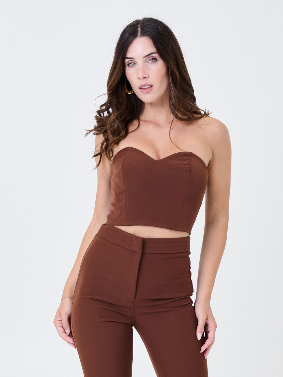 Top a cuore Silence Limited marrone NP1019GOLD BROWN Silence Limited 