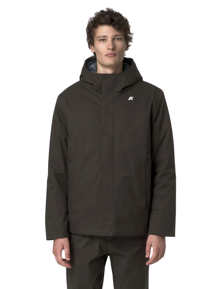 Giubbino "Jacko Twill Marmotta" K-Way nero oliva K8133DW B2V K-WAY 