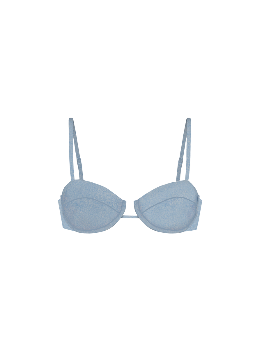 Top a bralette Saint Barth azzurro con ferretto SLN0001 00146H MC2 SAINT BARTH 