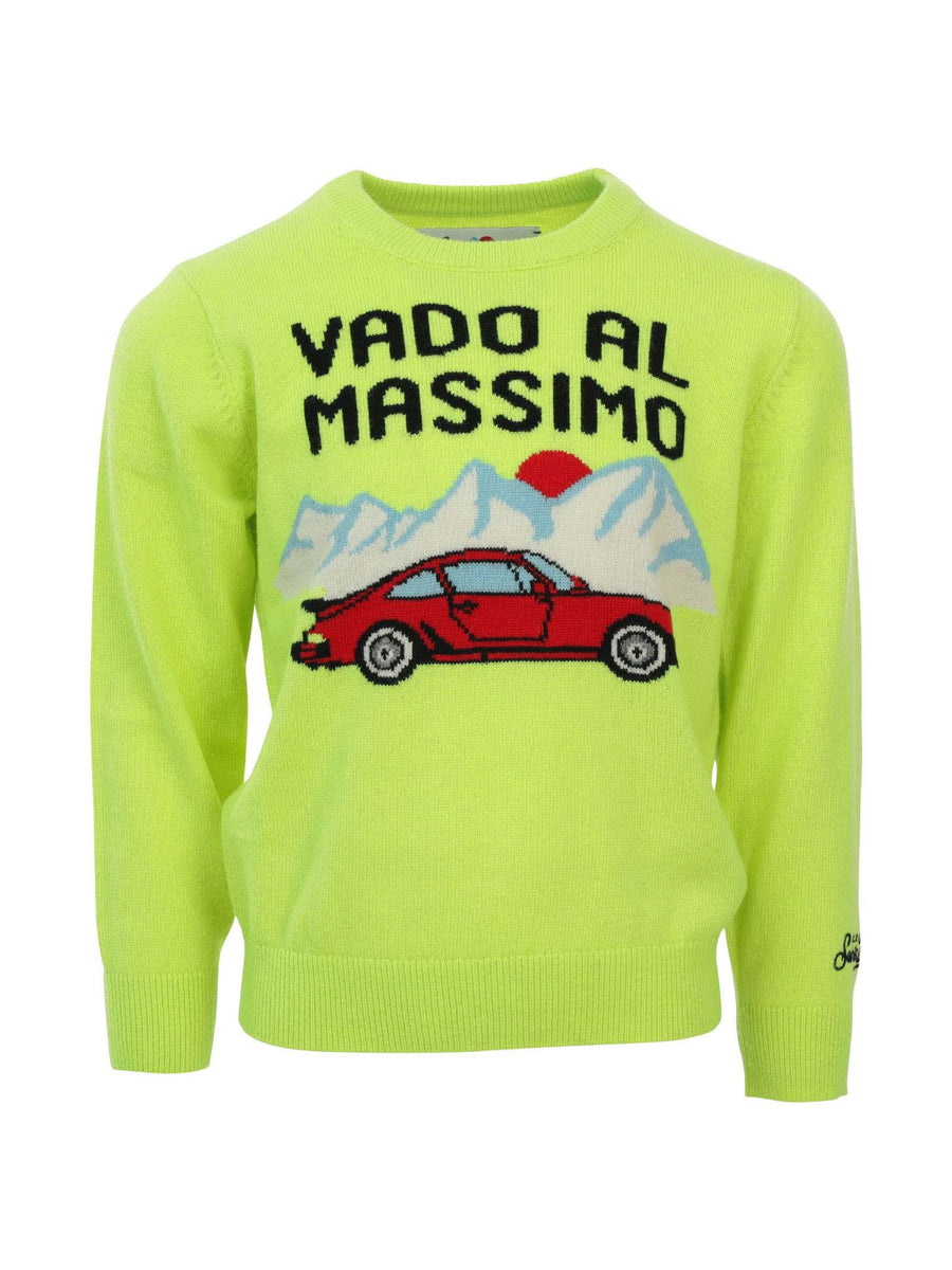Maglioncino verde acido Vado al massimo DOUGLAS 01471C MC2 SAINT BARTH 