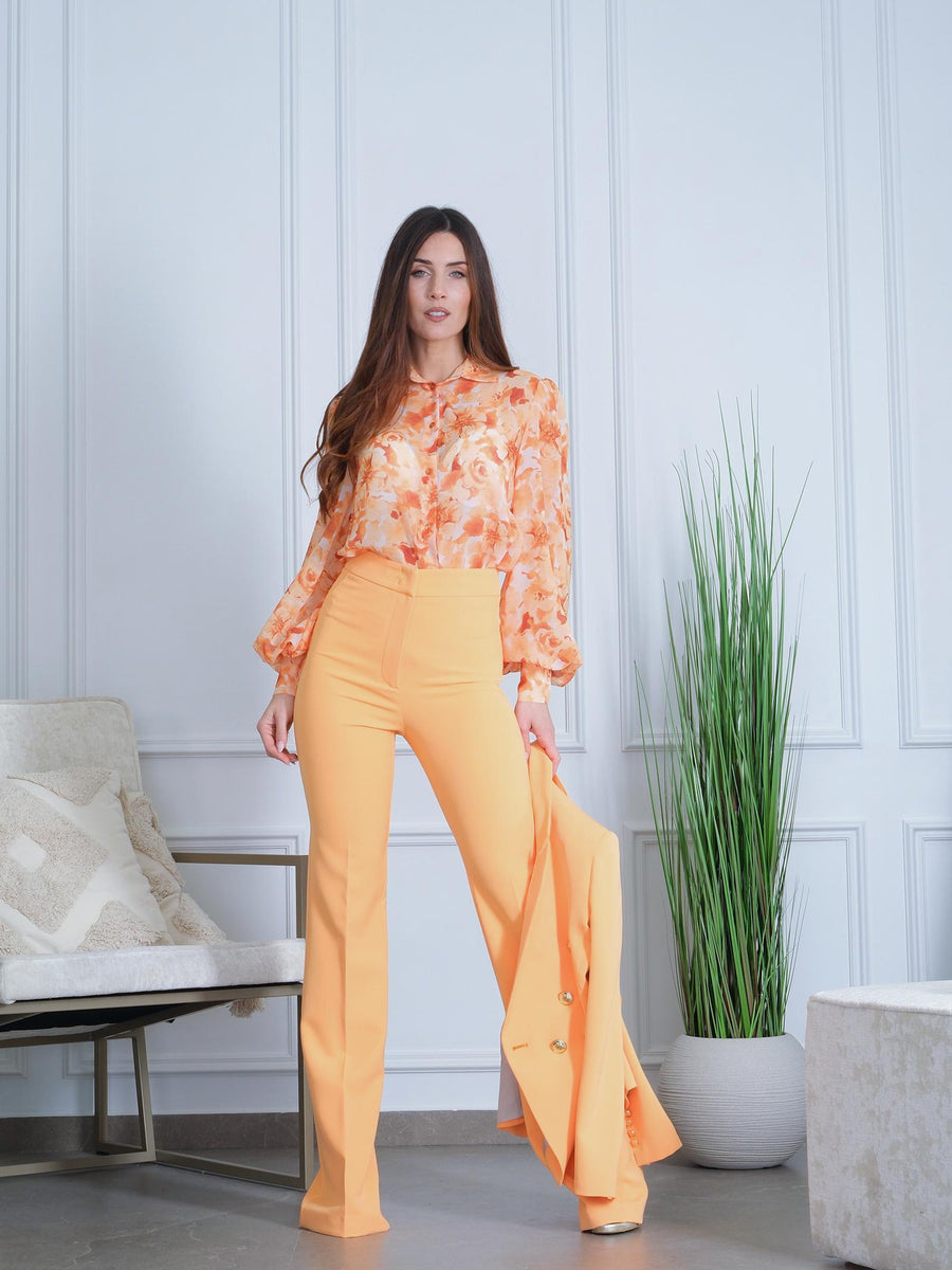 Giacca "Libra" Silence Limited doppiopetto arancione con bottoni oro GI5015 ORANGE Silence Limited 