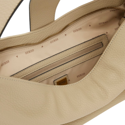 Borsa a spalla Guess beige con chiusura a maxi fibbia "G" HWBB9308180 BON Guess 
