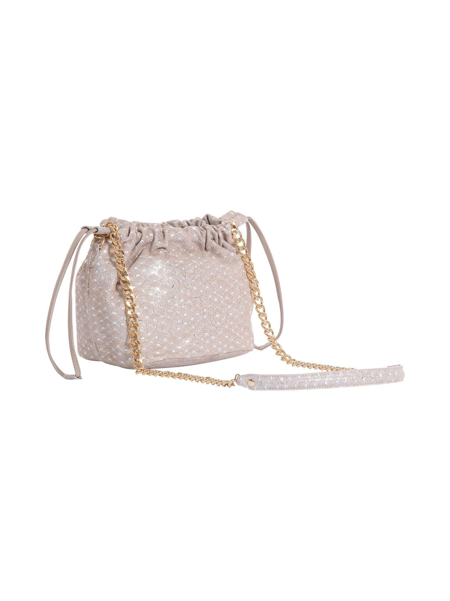 Secchiello "peggy" Marc Ellis beige con dettagli glitterati PEGGY DOVE/GOLD Marc Ellis 