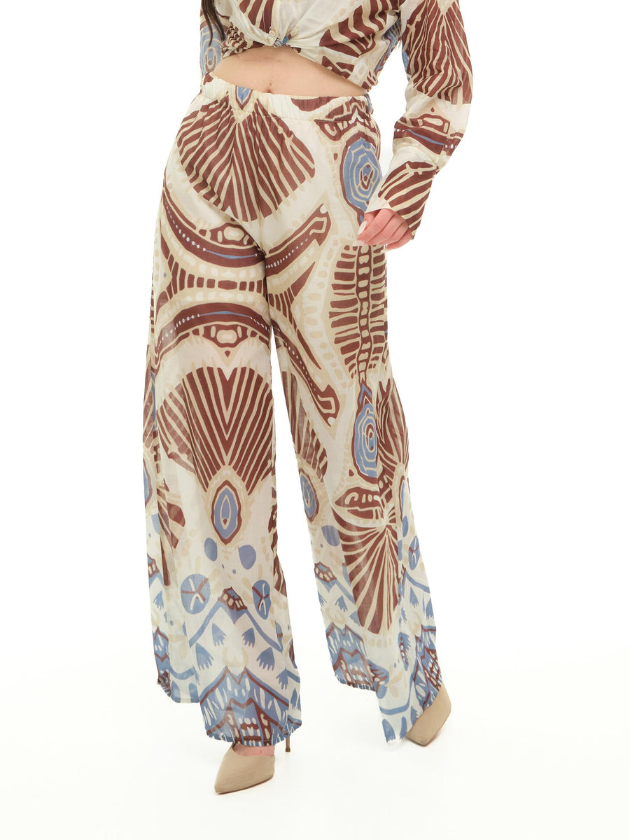 Pantaloni Haveone a palazzo stile etnico PWG-N397 FANT Haveone 