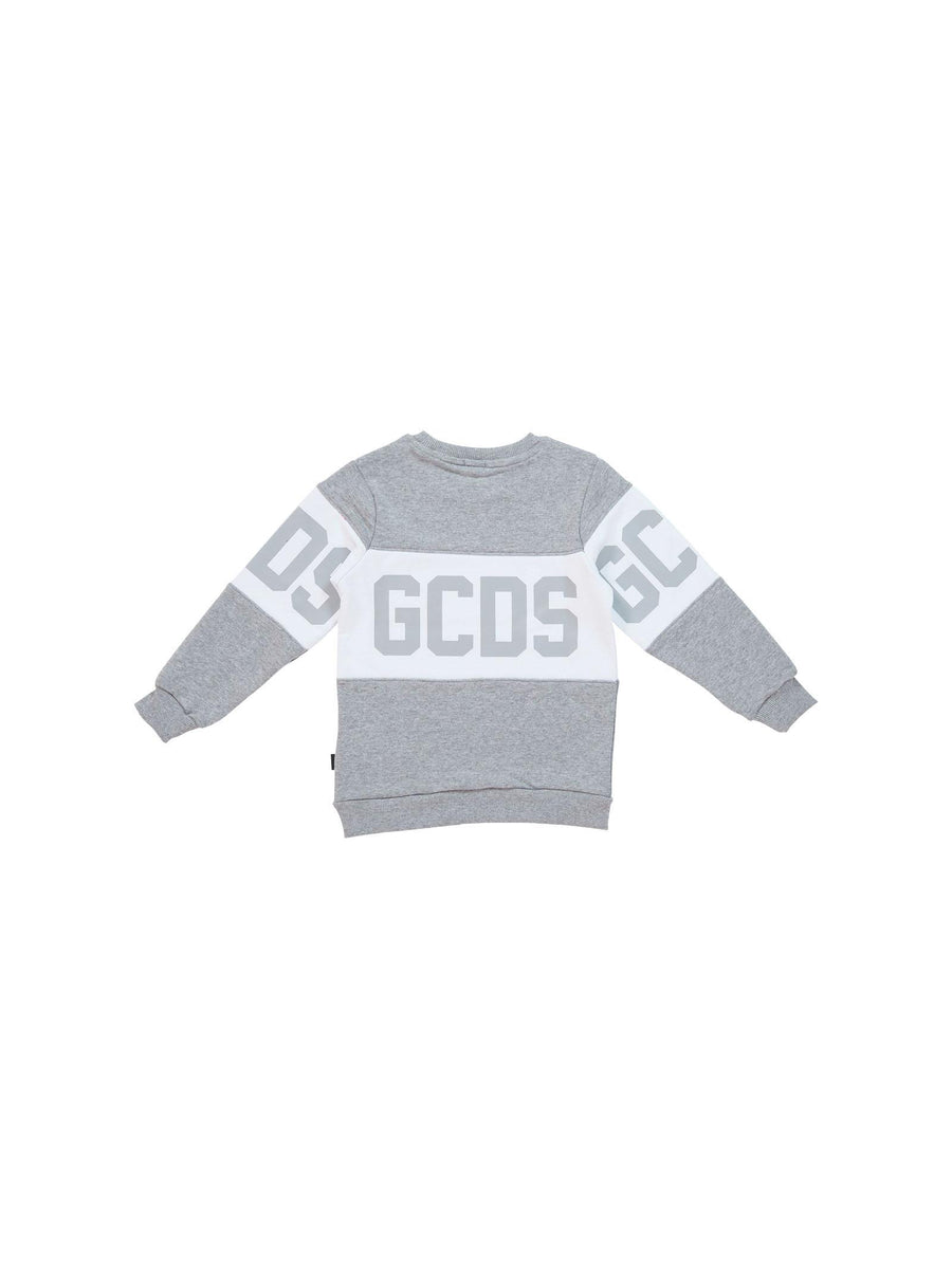 Felpa Gcds grigia con banda orizzontale bianca 1527BA2 93 GCDS 