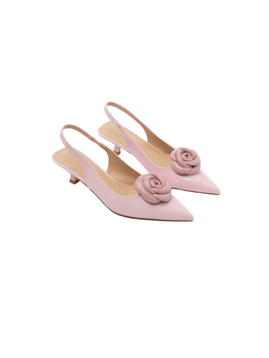 Slingback "abuja" TwentyFourhaitch rosa con fiore removibile ABUJA ROSA TwentyFourhaitch 