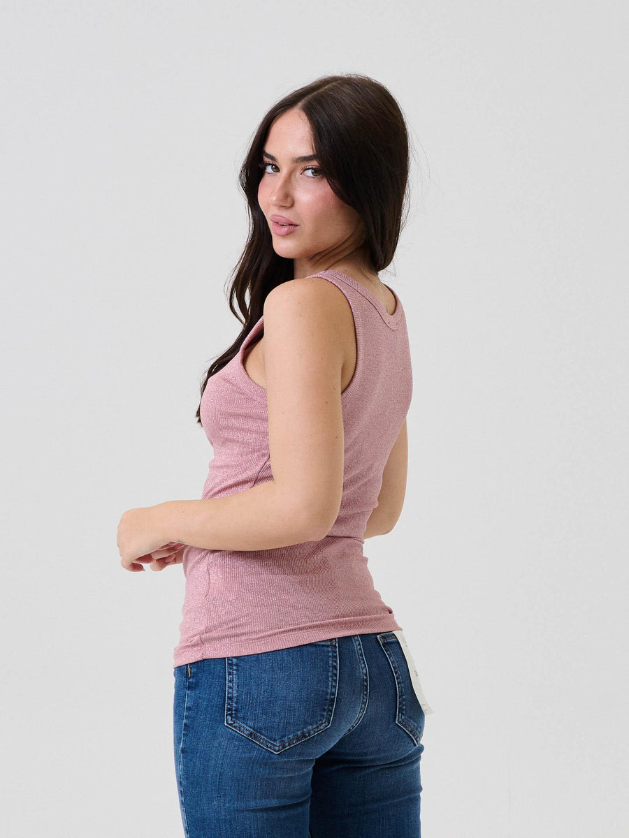 Canotta Vicolo rosa con scollo rotondo UF0055 ROSA Vicolo 