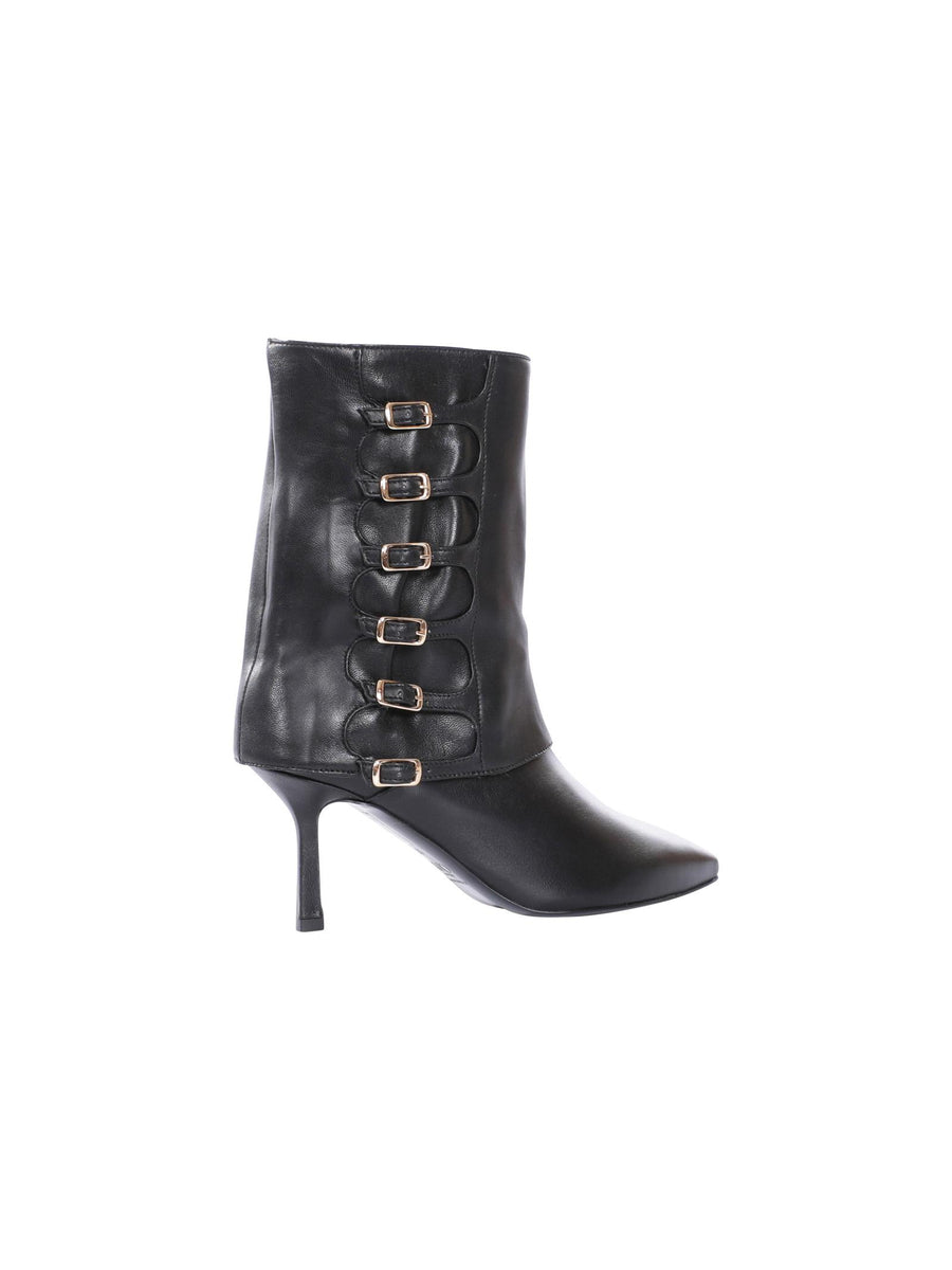 Stivali Wo Milano neri finte chiusure laterali 860 NERO WO Milano 