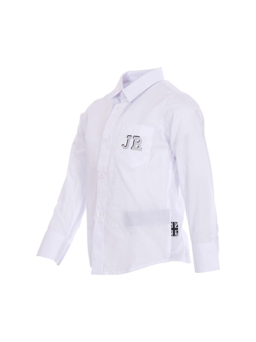 Camicia John Richmond bianca con logo su taschino RBP25095CA WHITE John Richmond 