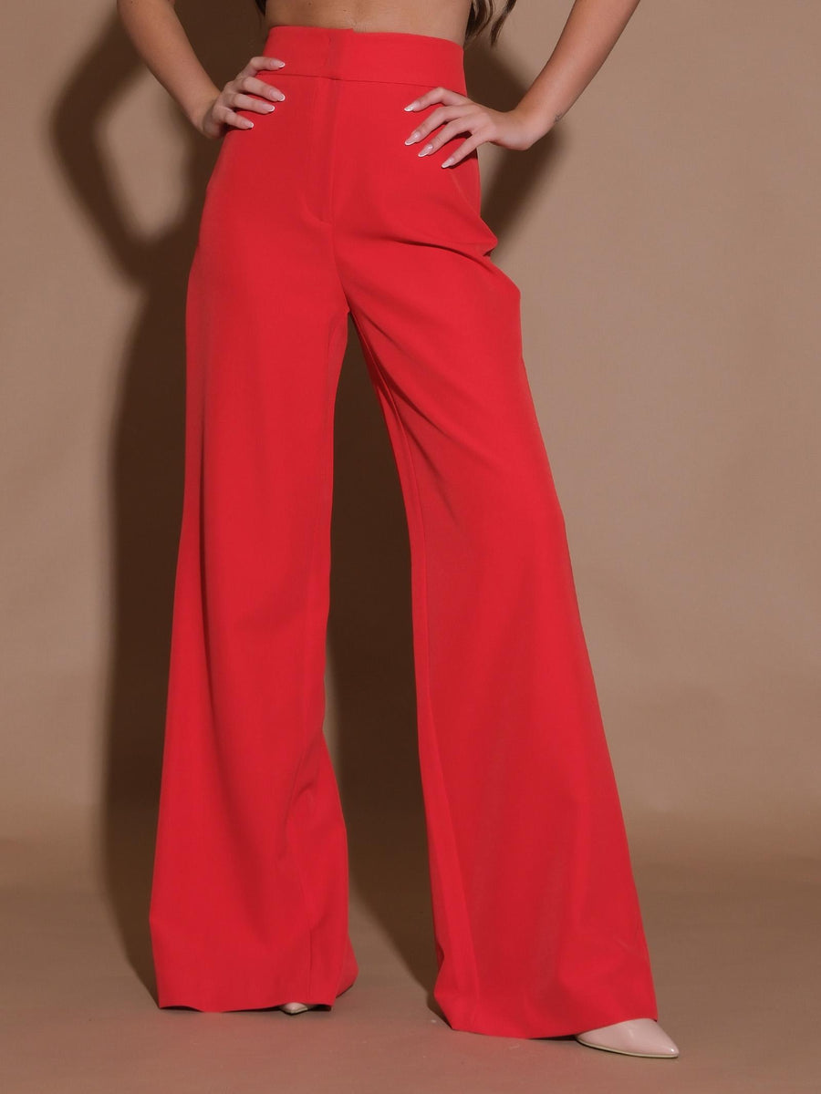 Pantaloni palazzo Hydra rossi NP2087HYDRA ROSSO Silence Limited 