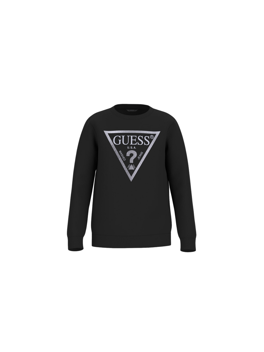 Felpa Guess nera con maxi logo a contrasto J74Q10KAUG0 JBLK Guess 