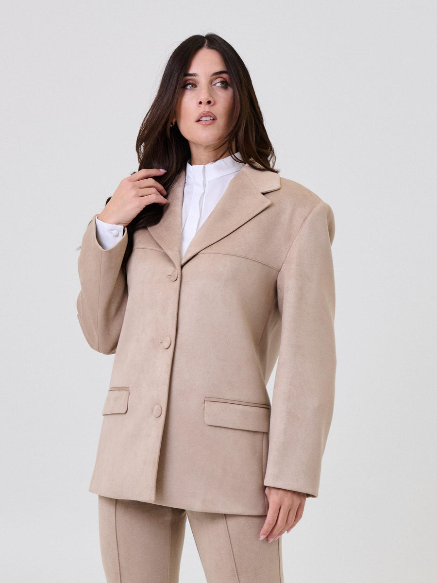 Blazer Bohemian Vì sabbia effetto scamosciato GI269 SAND Bohemian V 