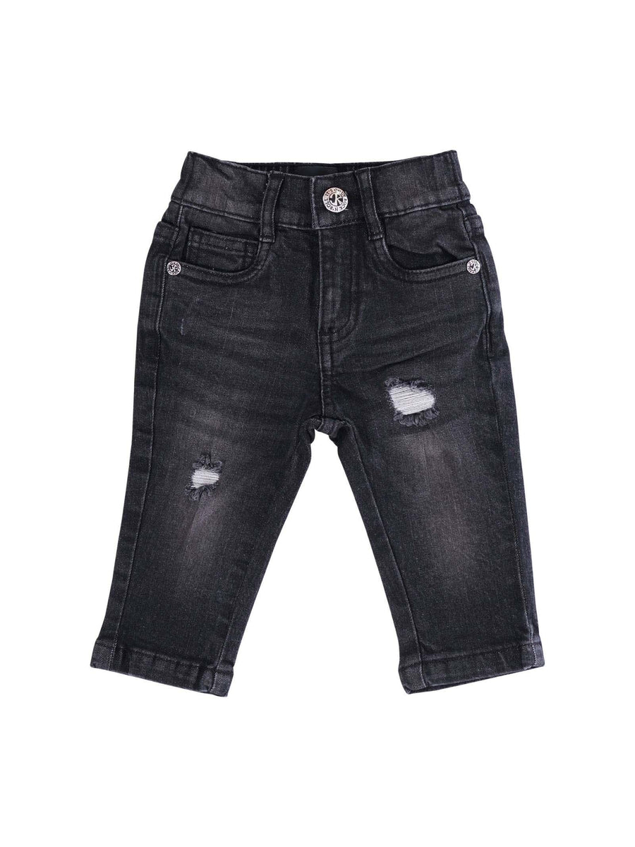 Jeans John Richmond nero con stampa logo posteriore RIP25065JE DENIM BLACK John Richmond 