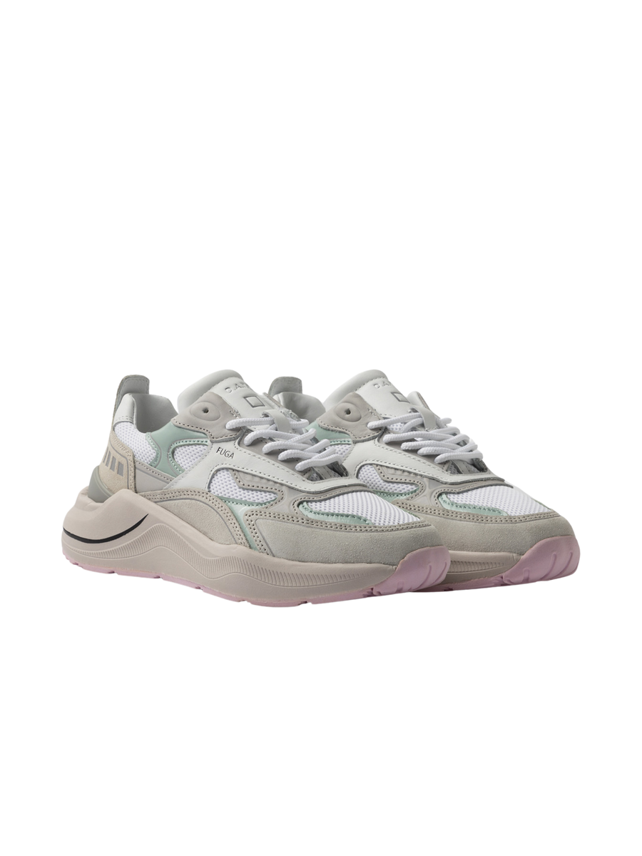 Sneakers "fuga hf plus" D.a.t.e. bianche e rosa W421-FG-HP WP Date 