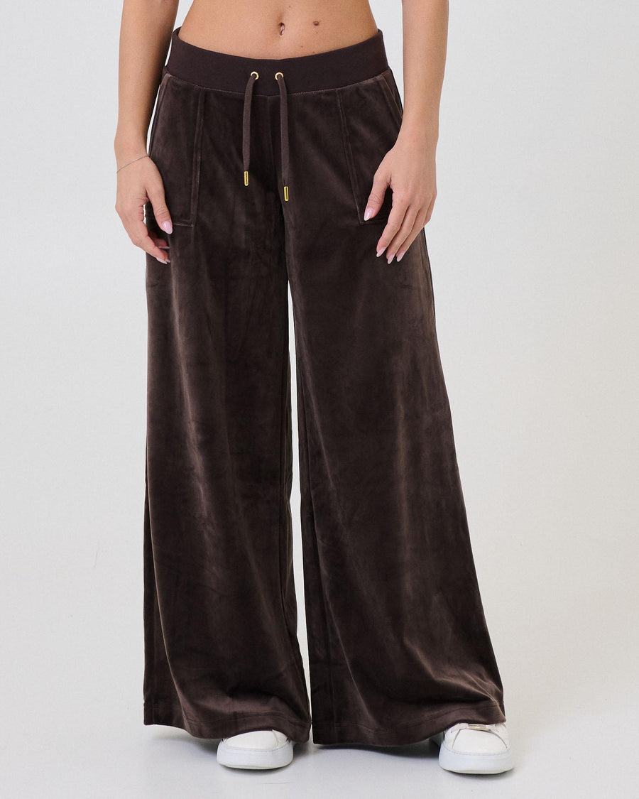Pantalone in velluto Juicy Couture moro in tuta VIJB70777WPF JB7 Juicy Couture 