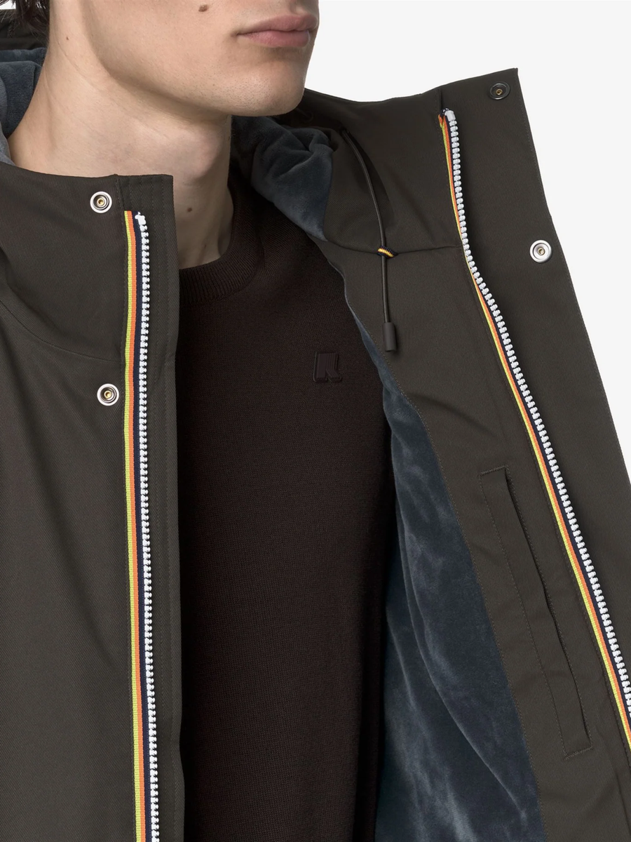 Giubbino "Jacko Twill Marmotta" K-Way nero oliva K8133DW B2V K-WAY 