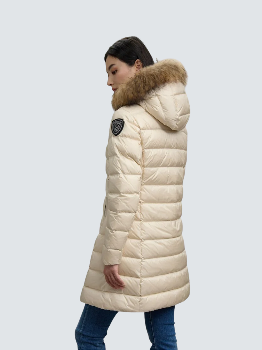 Giubbino lungo con pelliccia "Kristin" Blauer grigio mattino BLDK03103 907GG Blauer 