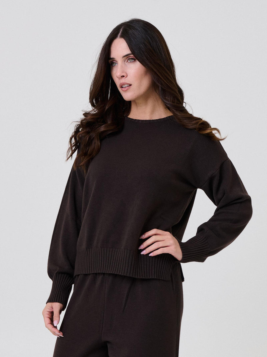 Maglione Armoire cioccolato con spalle scese IT2700 CIOCCO Armoire 