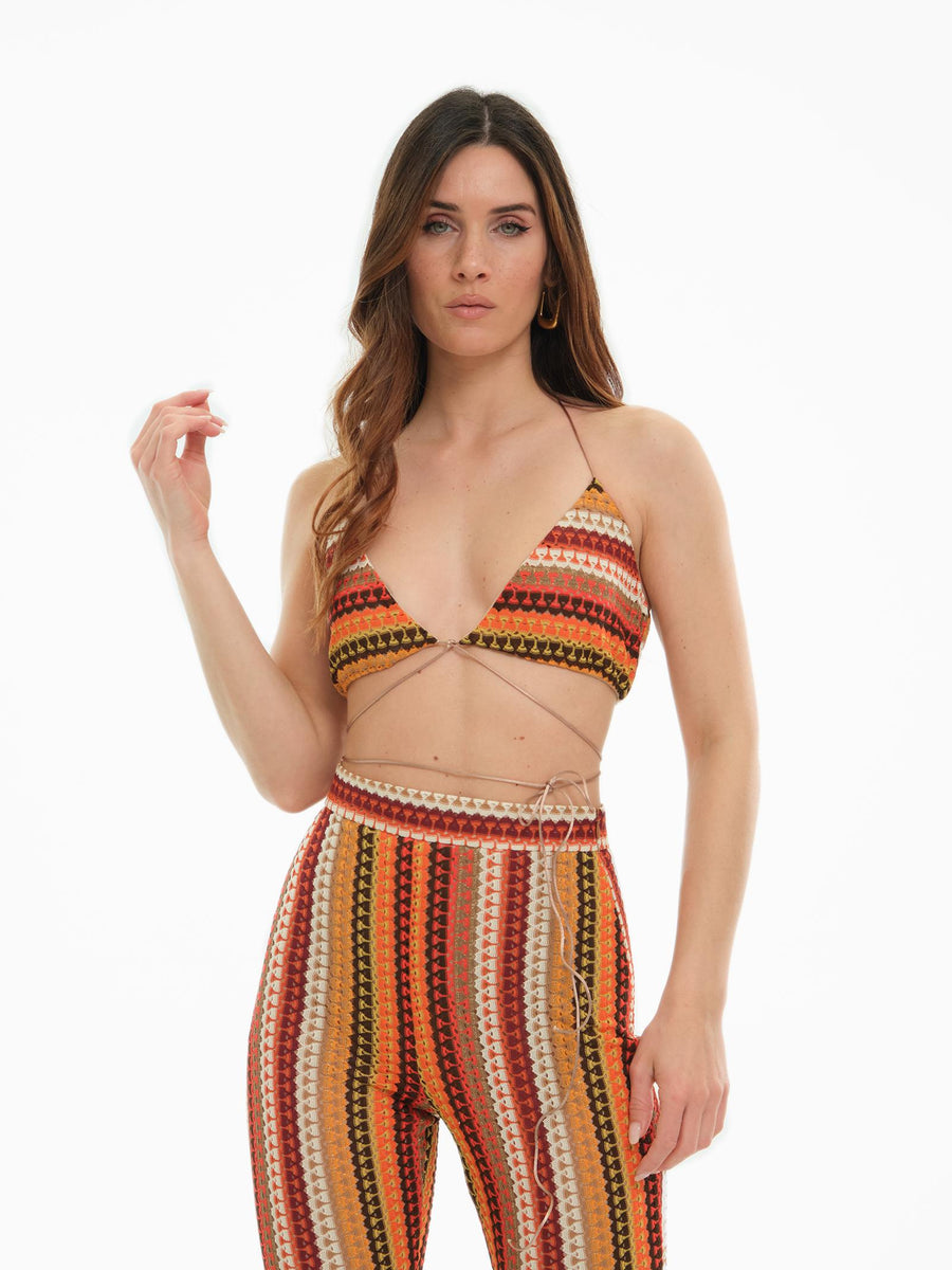 Top crochet Bohemian Vì multicolor TOP231 UNI Bohemian V 