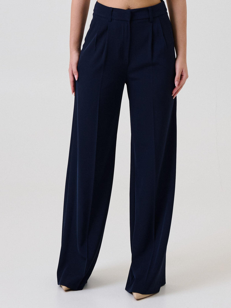 Pantalone ampio Armoire blu con pinces 25694 BLU Armoire 