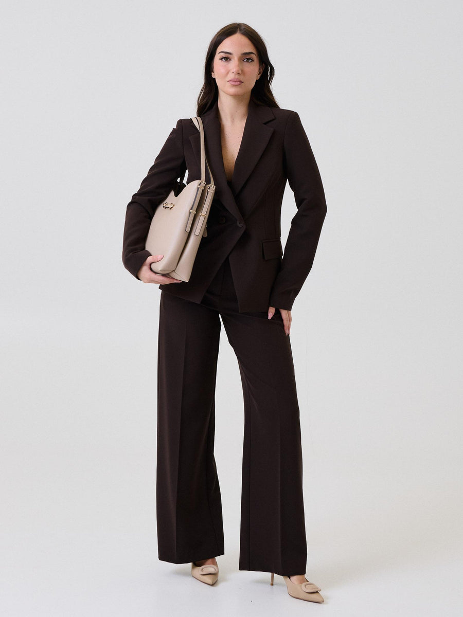 Pantalone a palazzo Armoire moro in tessuto tecnico 25581 MORO Armoire 