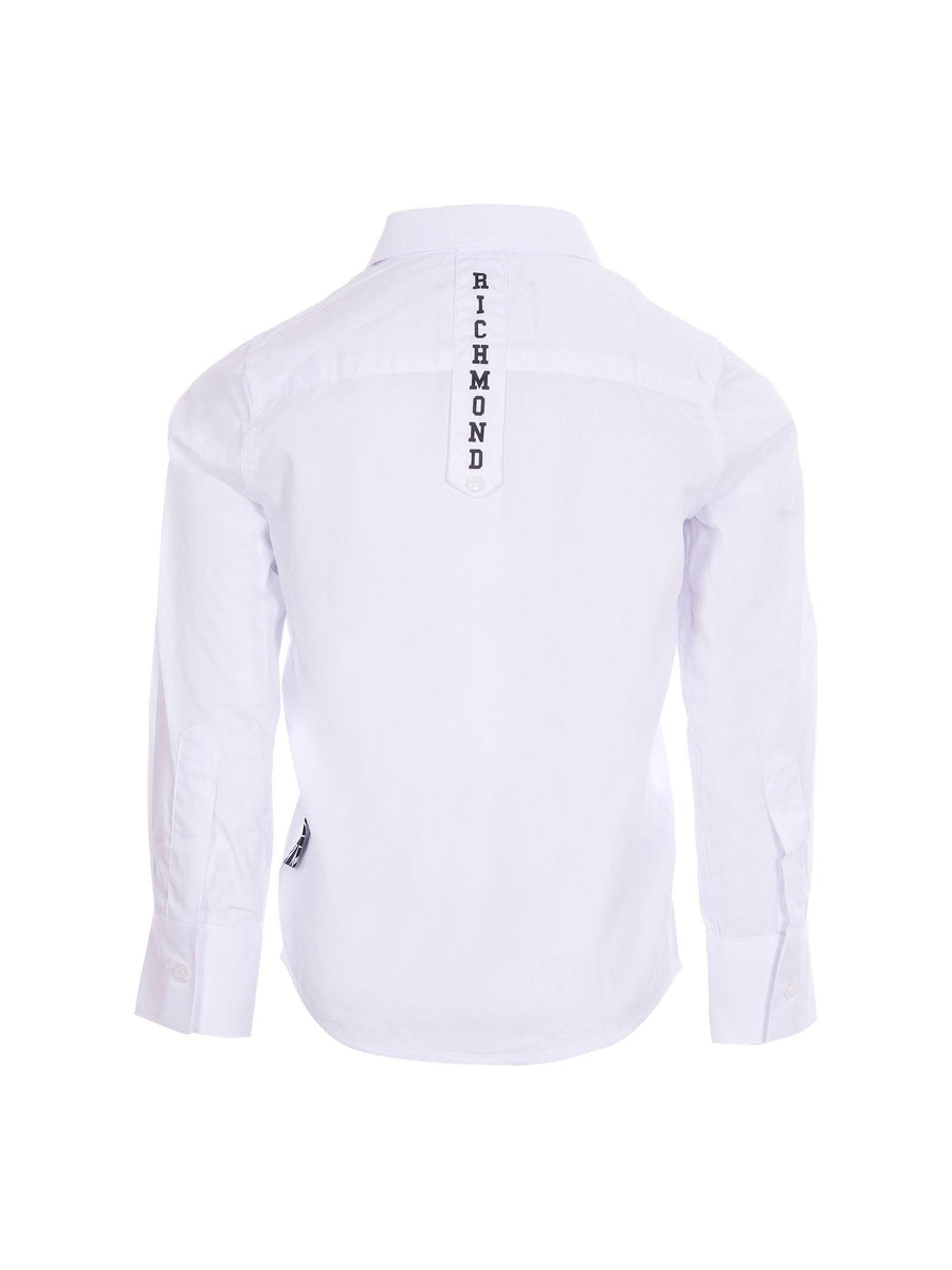 Camicia John Richmond bianca con logo su taschino RBP25095CA WHITE John Richmond 