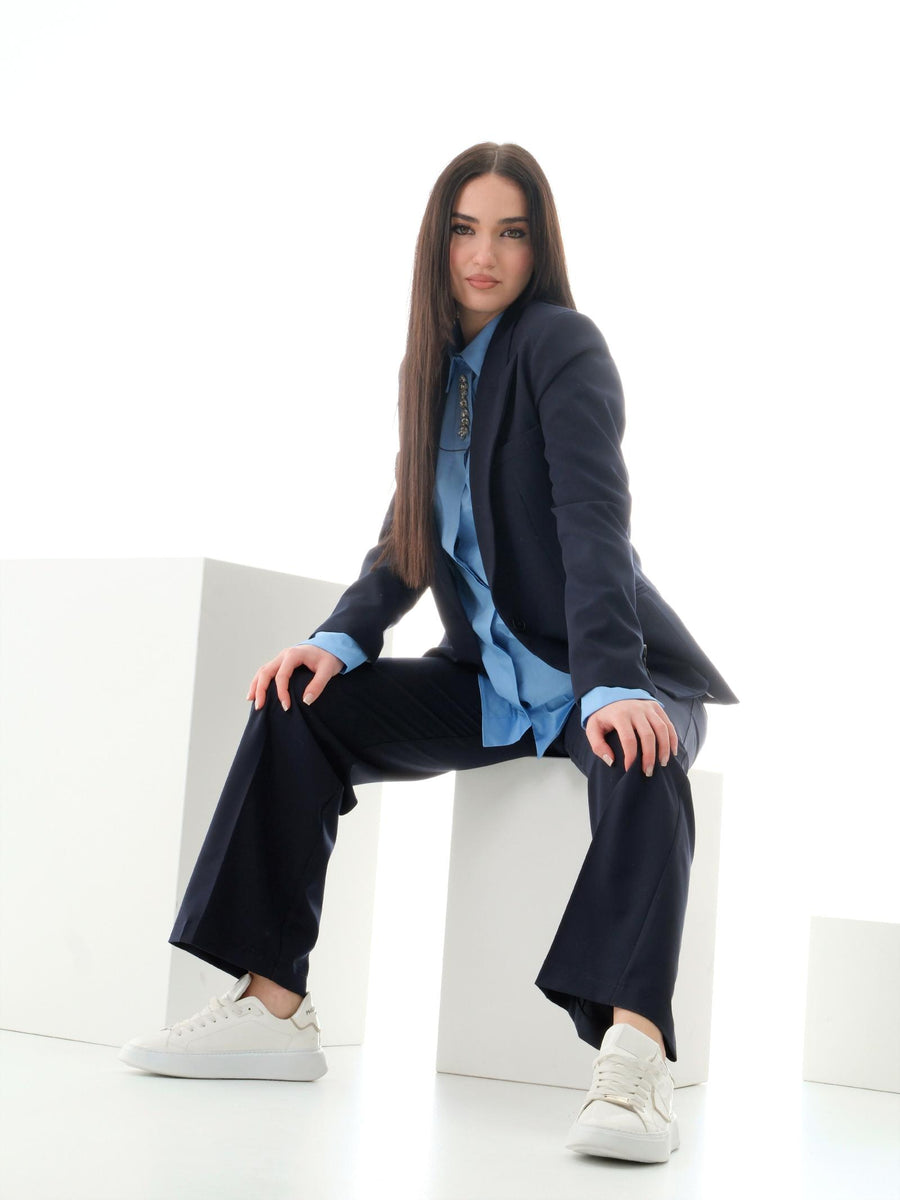 Giacca monopetto Vicolo blu TD0292 BLU Vicolo 