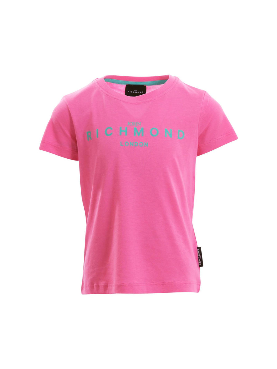 T-Shirt John Richmond viola con logo lettering frontale e posteriore RGP25002TS BARBIE John Richmond 