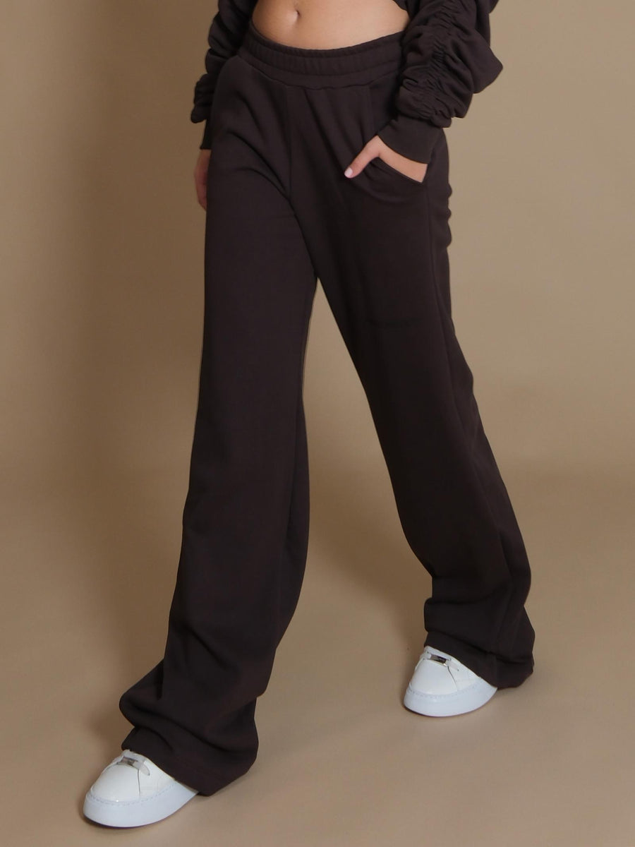 Pantalone Hinnominate dritto in felpa moro HMABW01038 MORO Hinnominate 