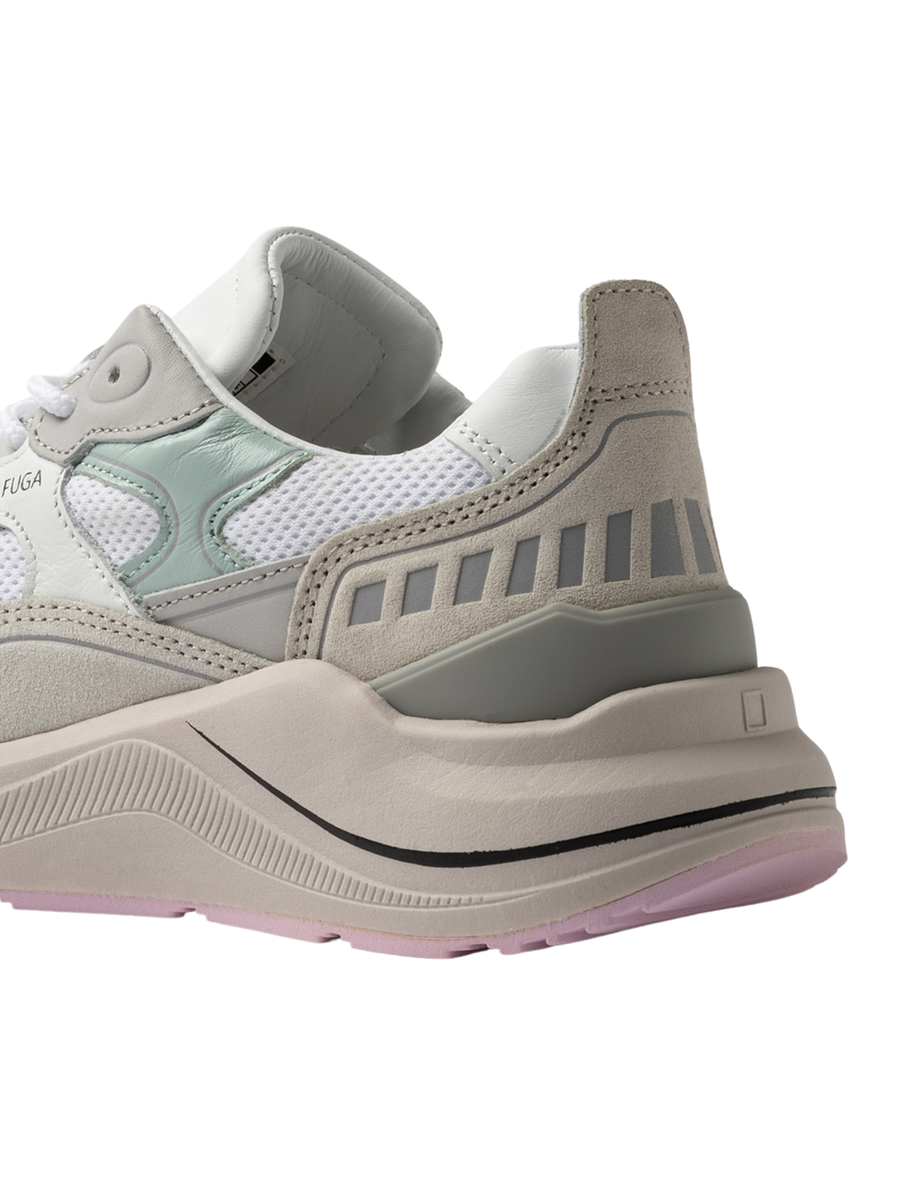 Sneakers "fuga hf plus" D.a.t.e. bianche e rosa W421-FG-HP WP Date 