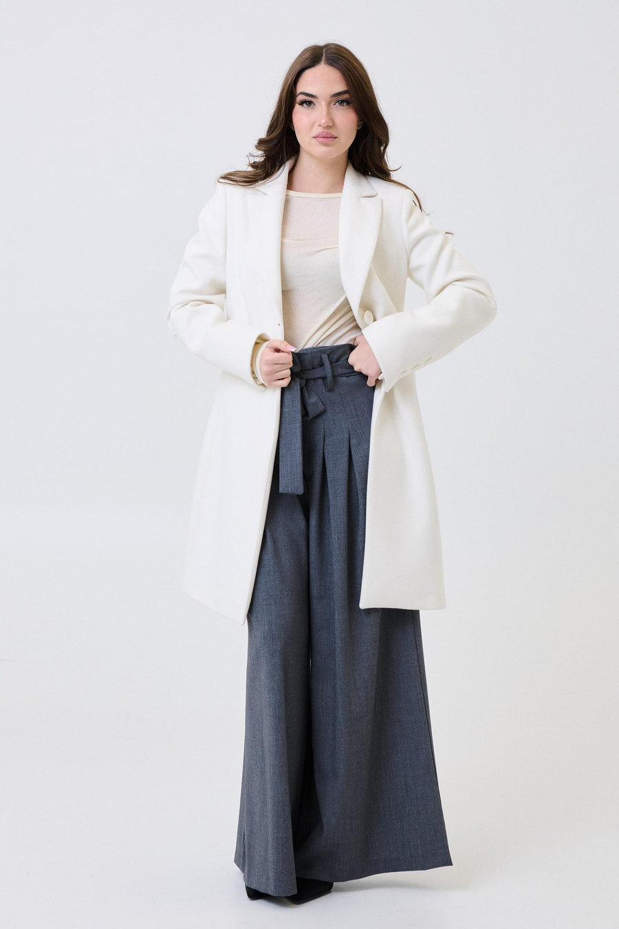 Cappotto monopetto Armoire bianco panna 70330 PANNA Armoire 