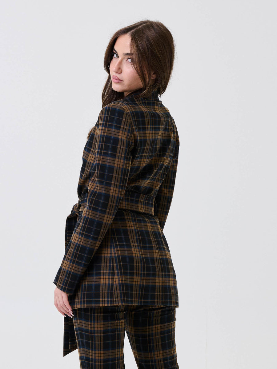 Giacca scozzese Silence Limited blu e cammello SLGI003 UNI Silence Limited 