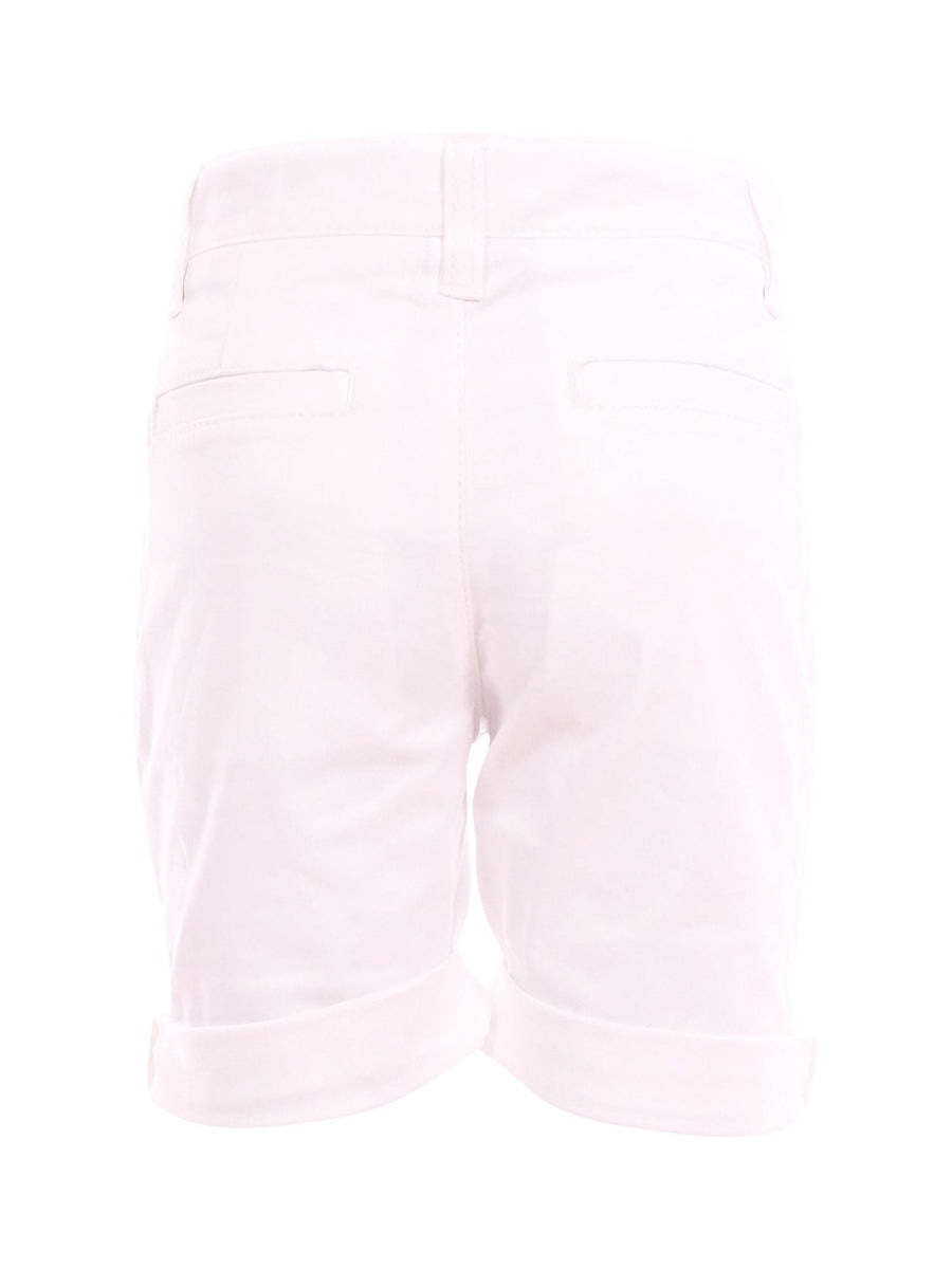 Bermuda Boss bianco con risvoltini J51990 10P Boss 