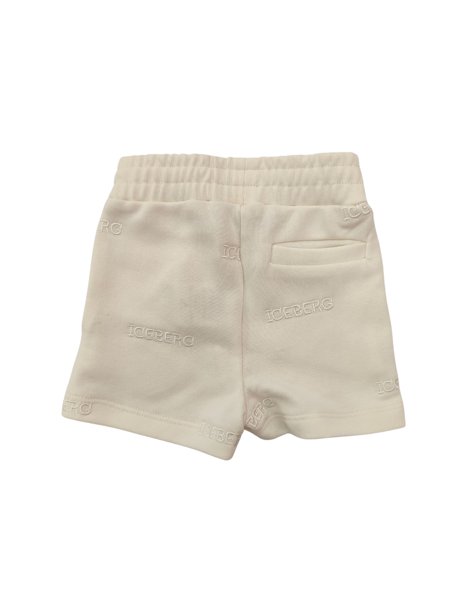 Bermuda Iceberg bianco con logo in rilievo tono su tono BFICE5109B WHITE Iceberg 