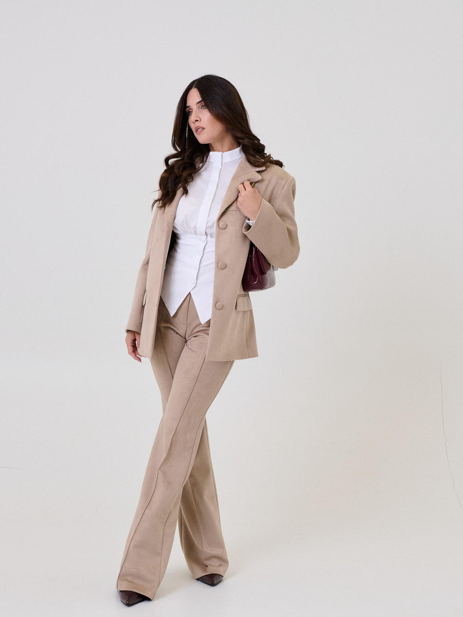 Blazer Bohemian Vì sabbia effetto scamosciato GI269 SAND Bohemian V 