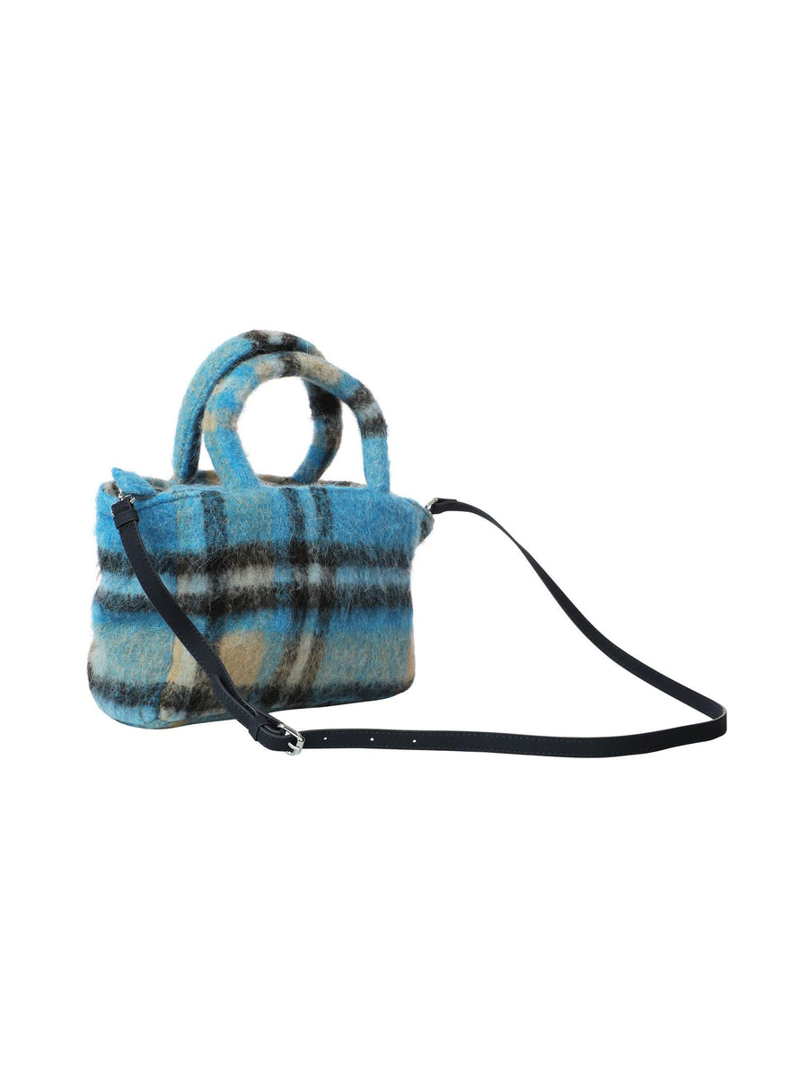 Borsa Clarine fantasia Tartan azzurra CLRI001 00544E MC2 SAINT BARTH 