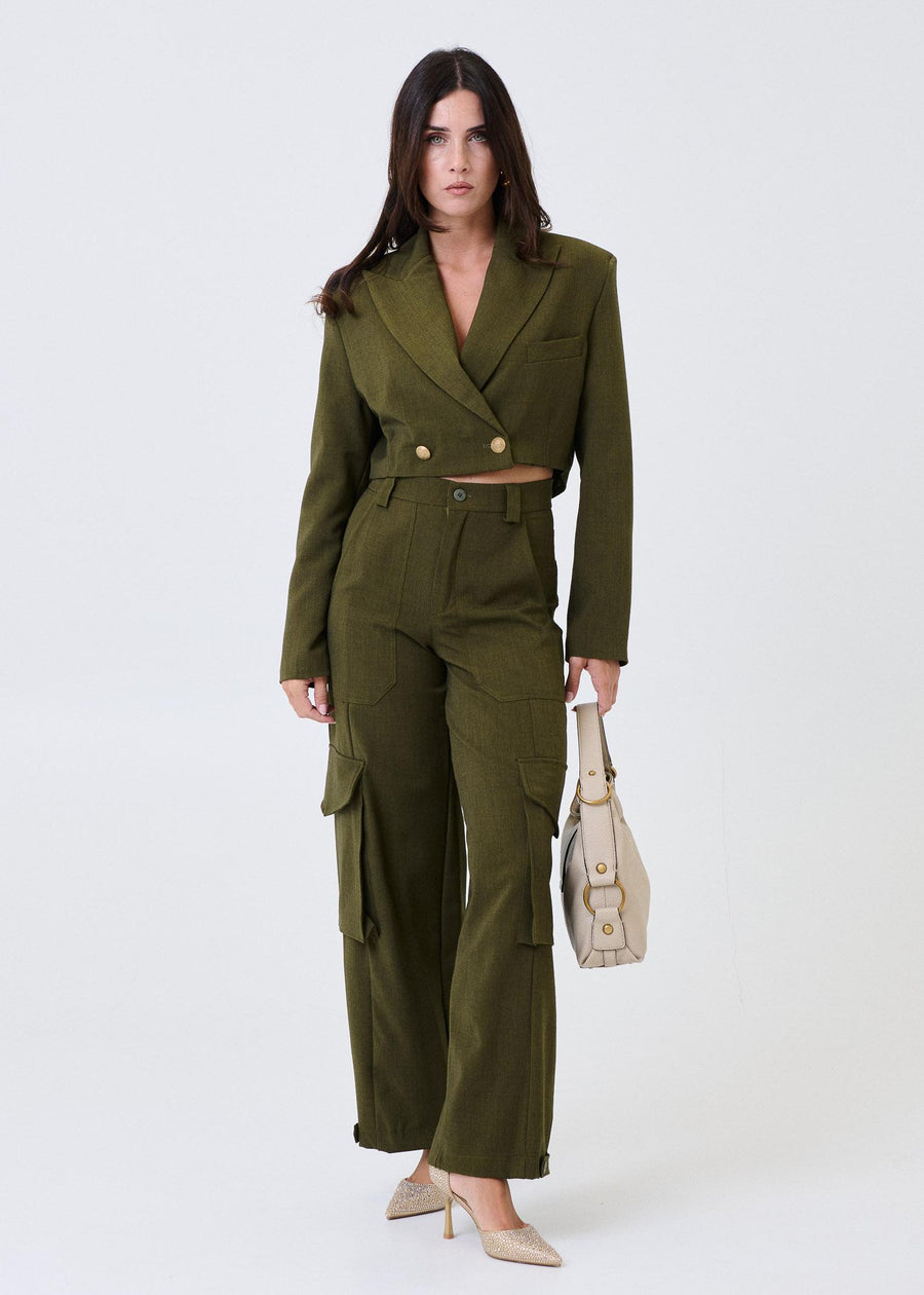 Pantalone cargo Haveone verde militare PSOP040 MILITARE Haveone 