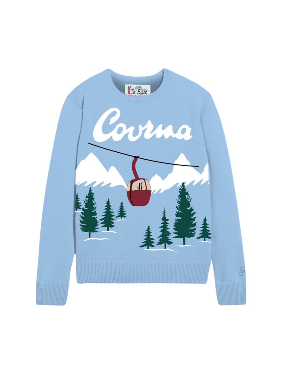 Maglione "courma pines 31" Saint Barth azzurro QUE0018 04089G MC2 SAINT BARTH 