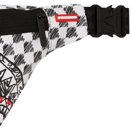 Marsupio "Split Checkered Graffiti Shark Sprayground nero 910B7898 NSZ Sprayground 