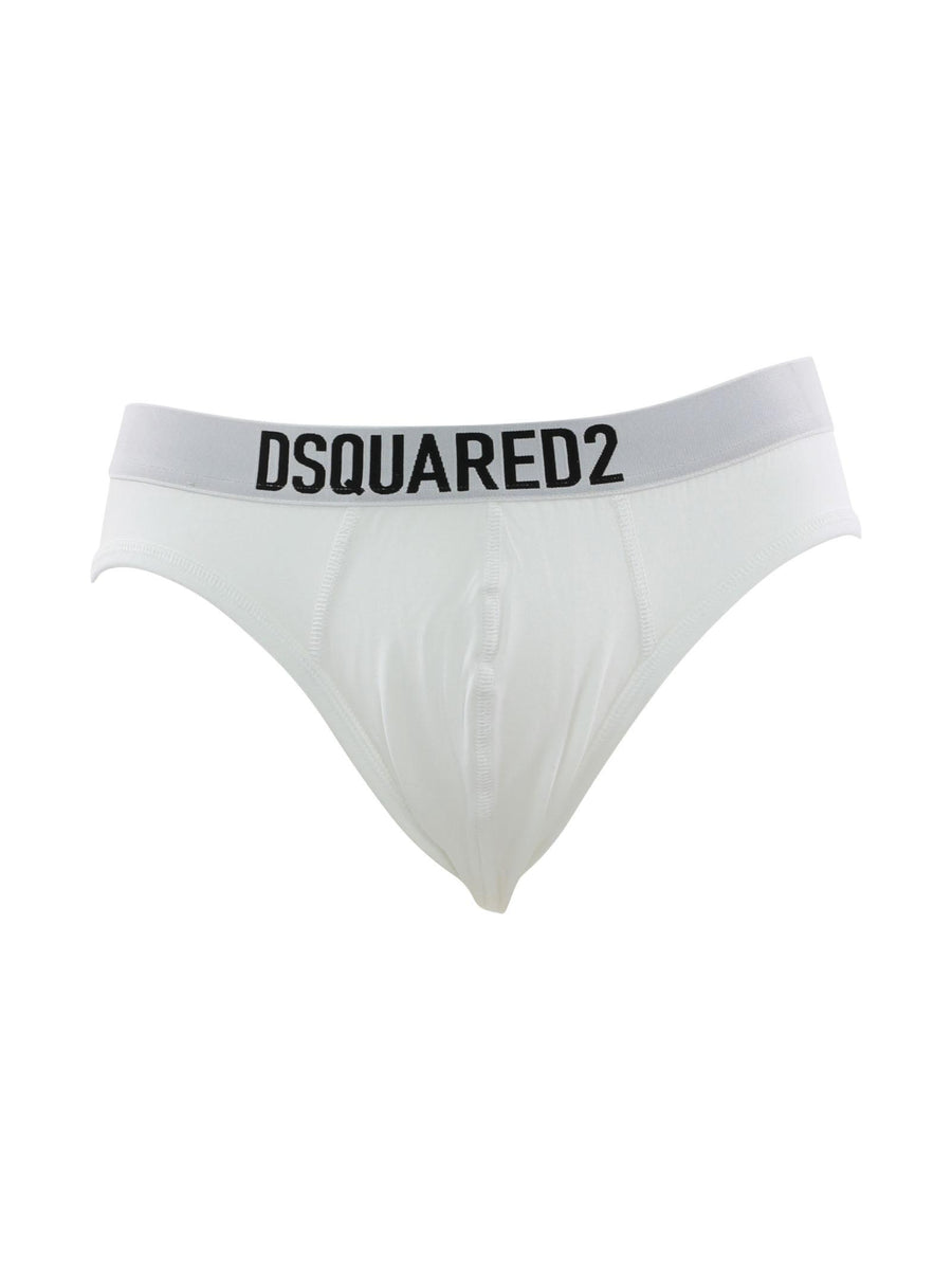 Slip bianco con vita logata D9L61420 100 Dsquared 