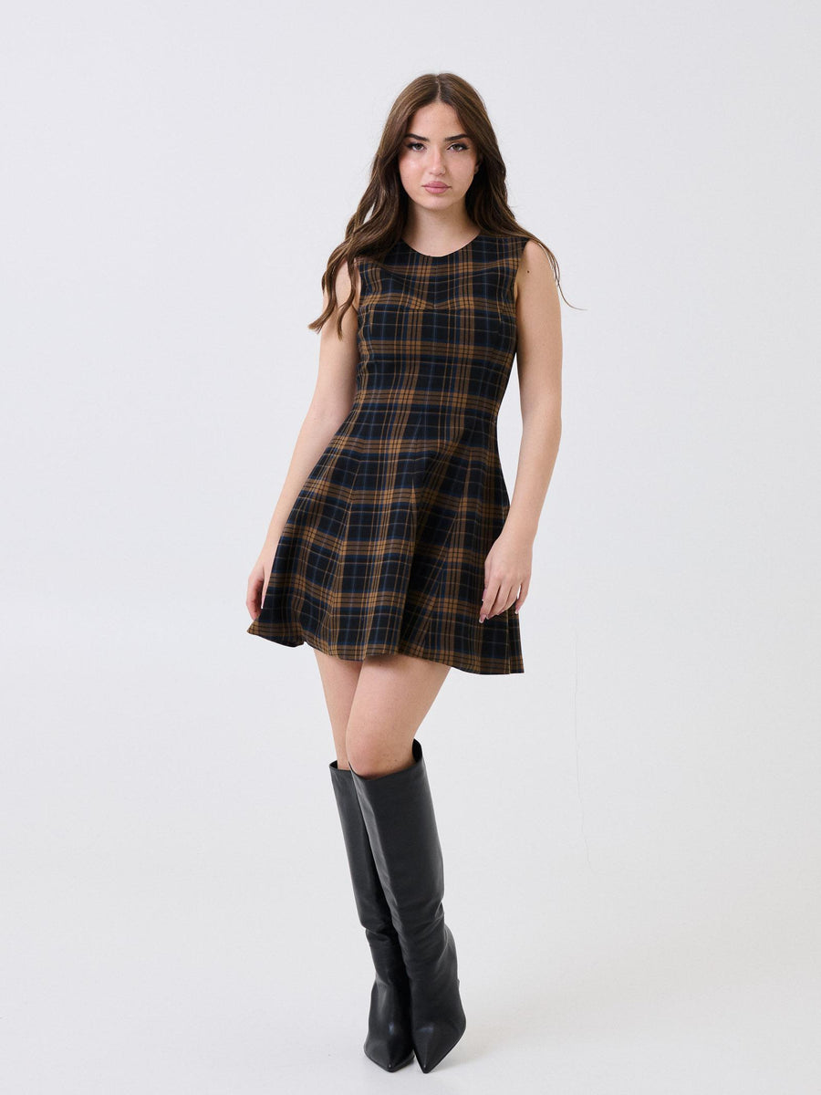 Abito scozzese Silence Limited blu e cammello SLAB002 UNI Silence Limited 