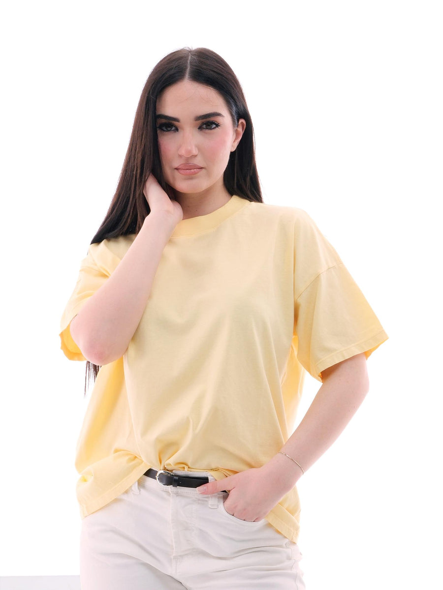 T-Shirt oversize Vicolo giallo ocra UD0059 OCRA Vicolo 