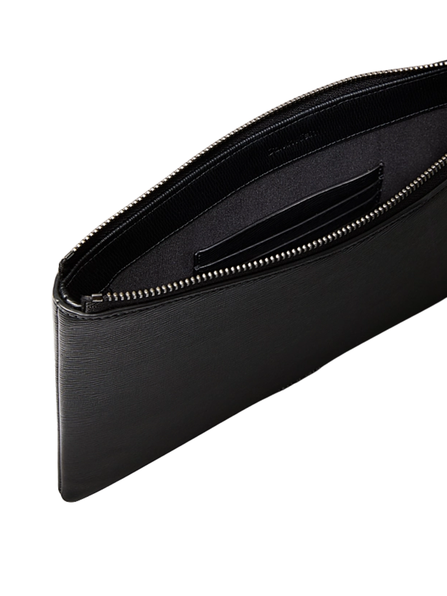 Pochette saffiano Calvin Klein nera con zip LV04D1133G UB1 Calvin Klein 