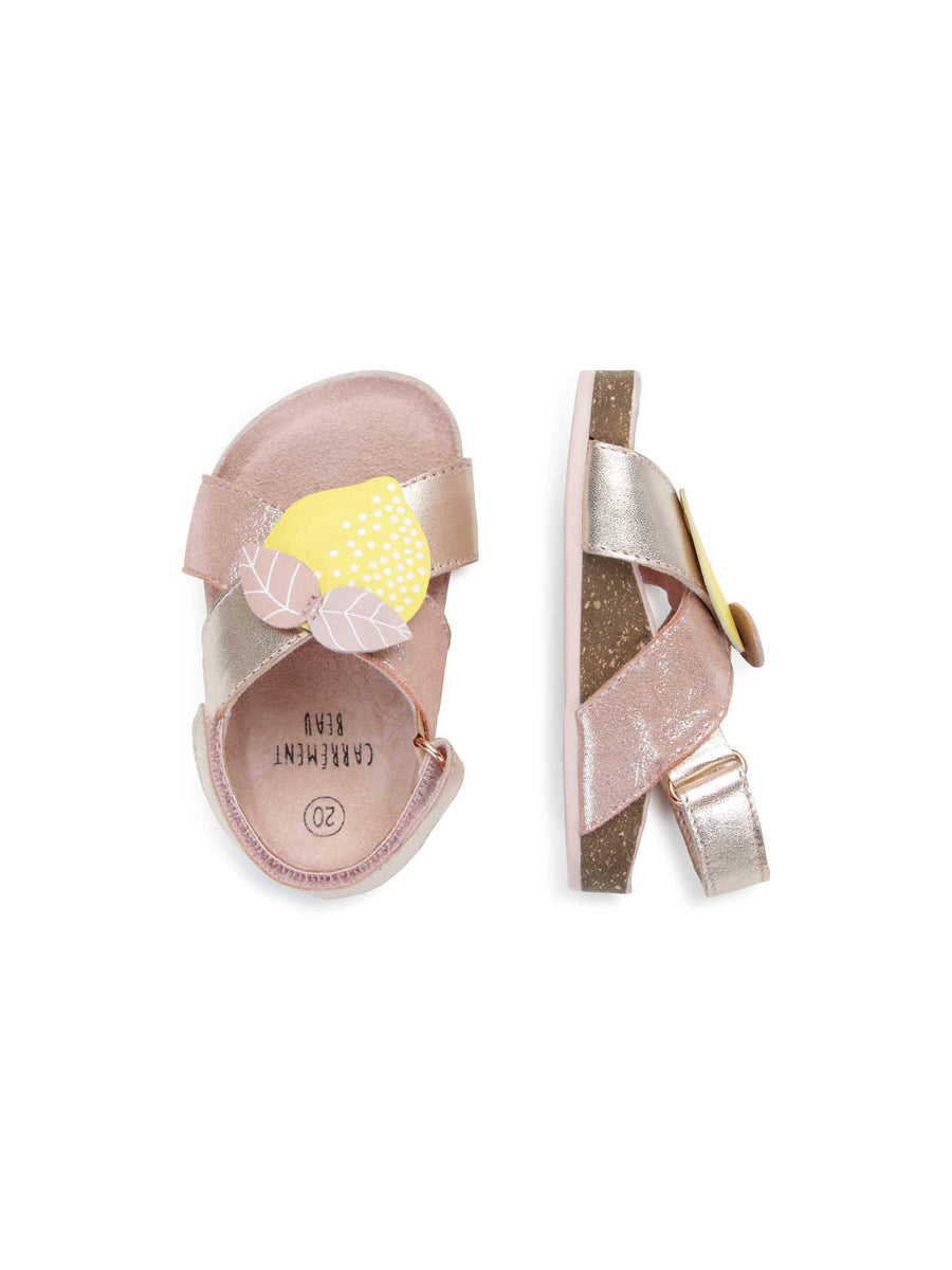 Sandali rosa con patch Y09050 ALBICOCCA Carrement Beau 