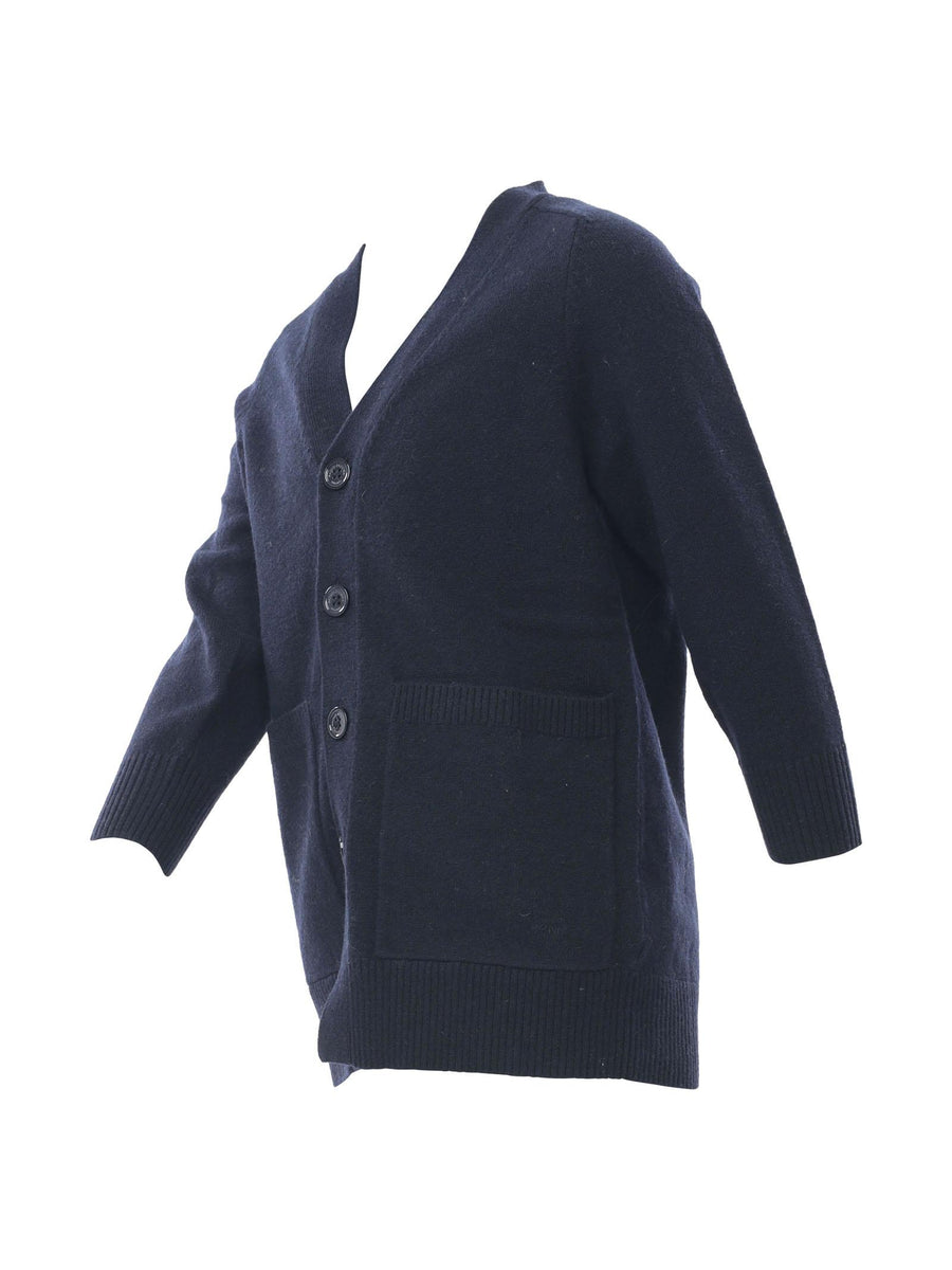 Cardigan blu con tasche P3131 BLU Paolo Pecora 