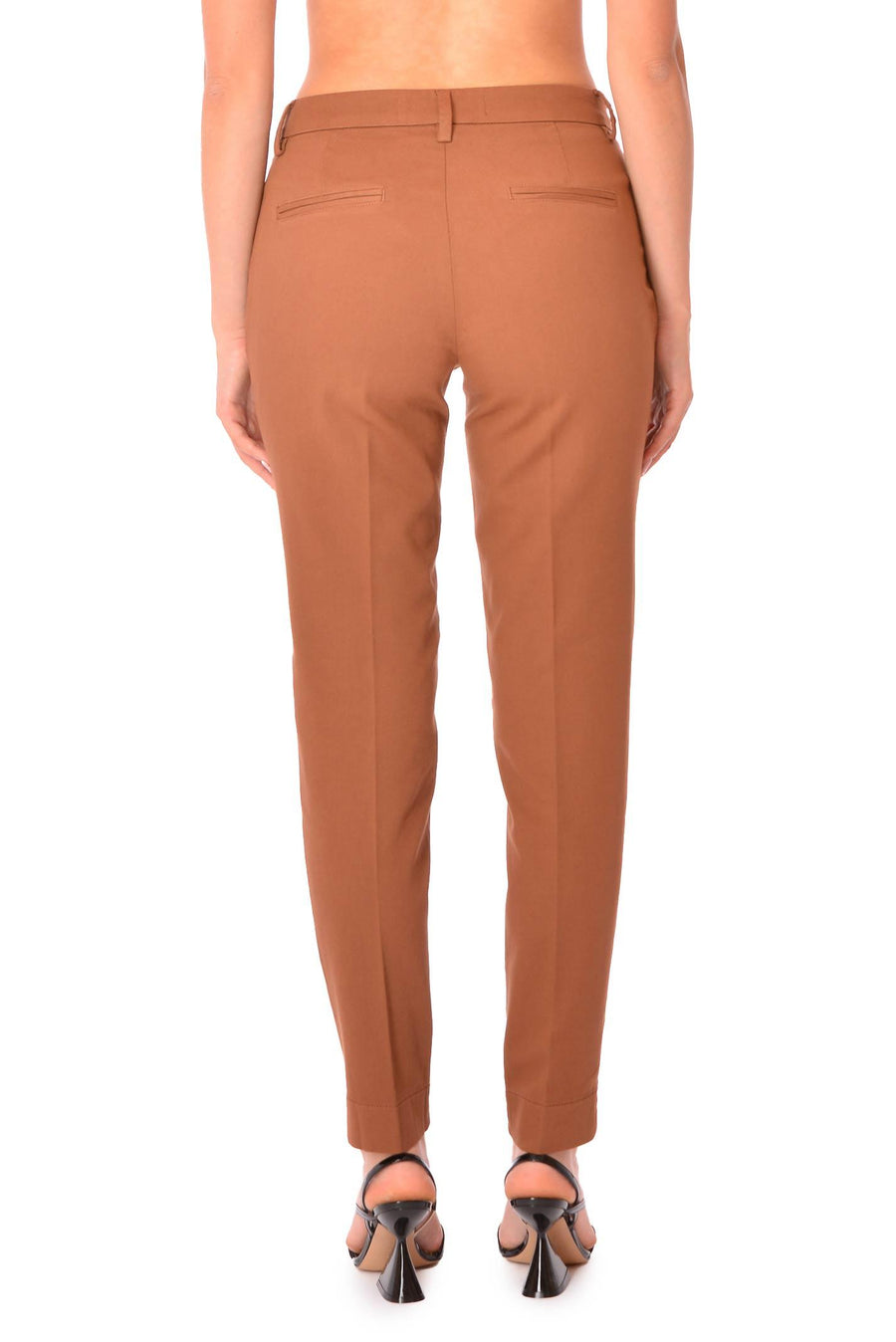 Pantalone capri nocciola JANIS2895 NOC RAYURES NOIR 