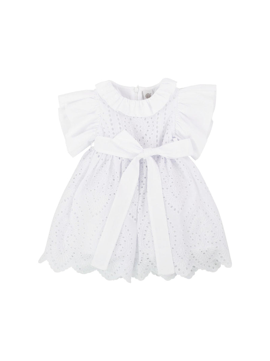 Abito bianco in pizzo san gallo EM803MC 1 Marlù 